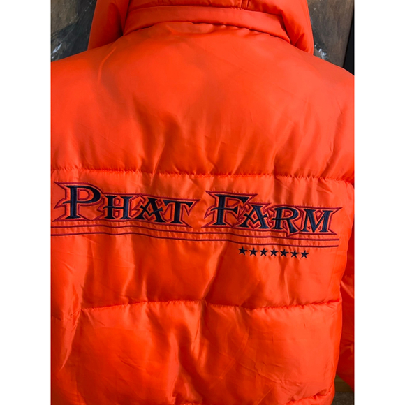 New Unused Vintage Y2K Phat Farm Orange Puffer Jacket XL-4X! - Picture 2 of 6